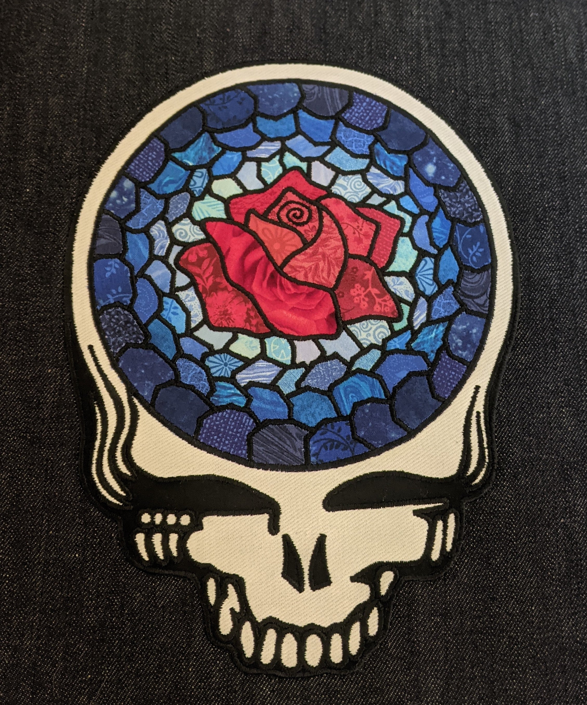 Rose Mosaic Stealie Patch | Ripple's Thought Jewels